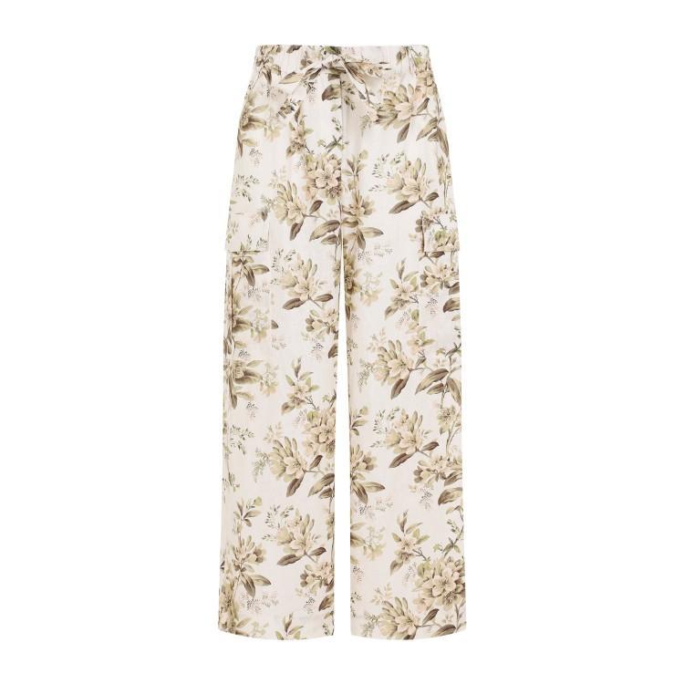 ZIMMERMANN Golden Relaxed Pocket Pant 0 In Sage Toile Floral Product Image