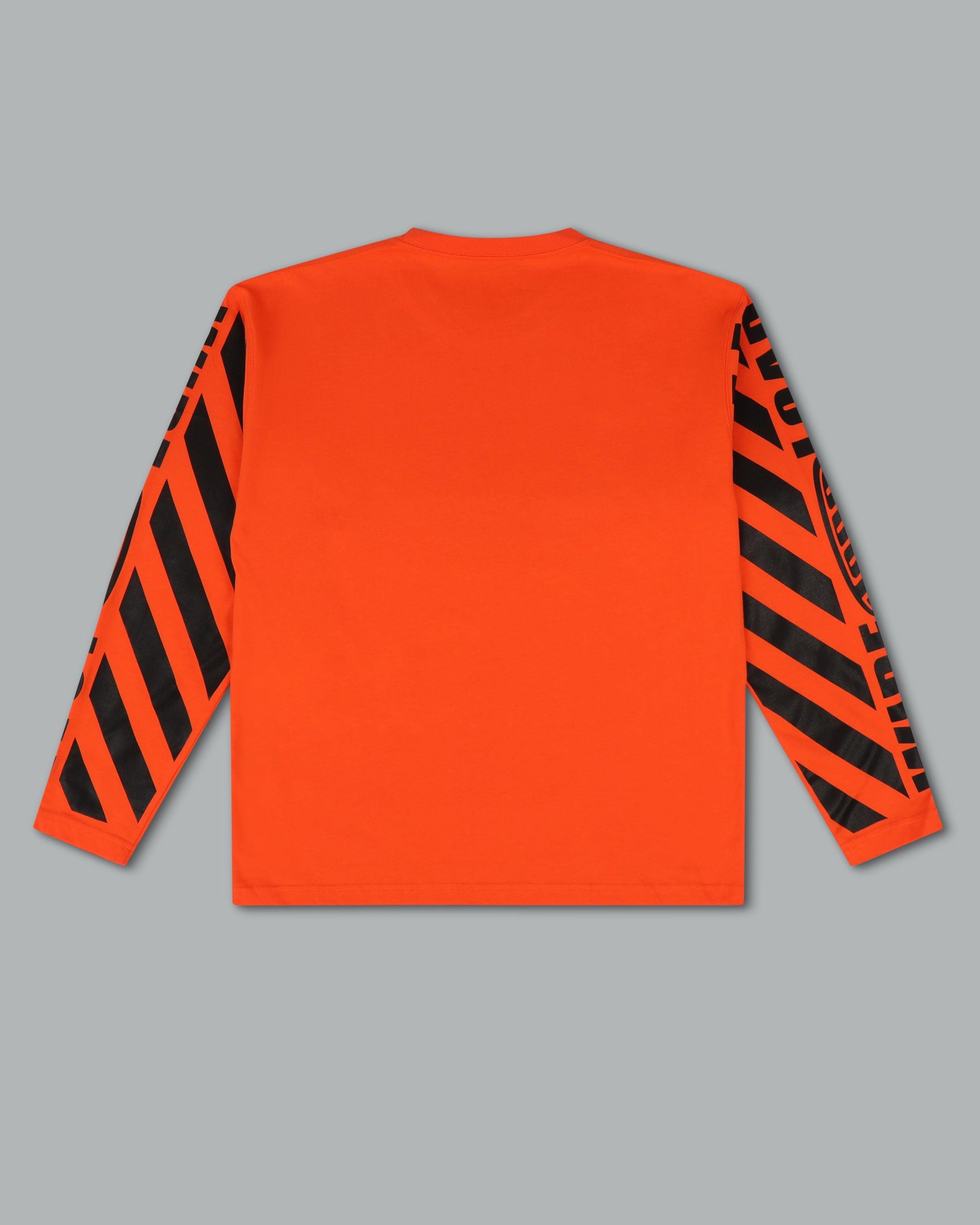 Wide Load Long Sleeve Tee. Orange. Male Product Image