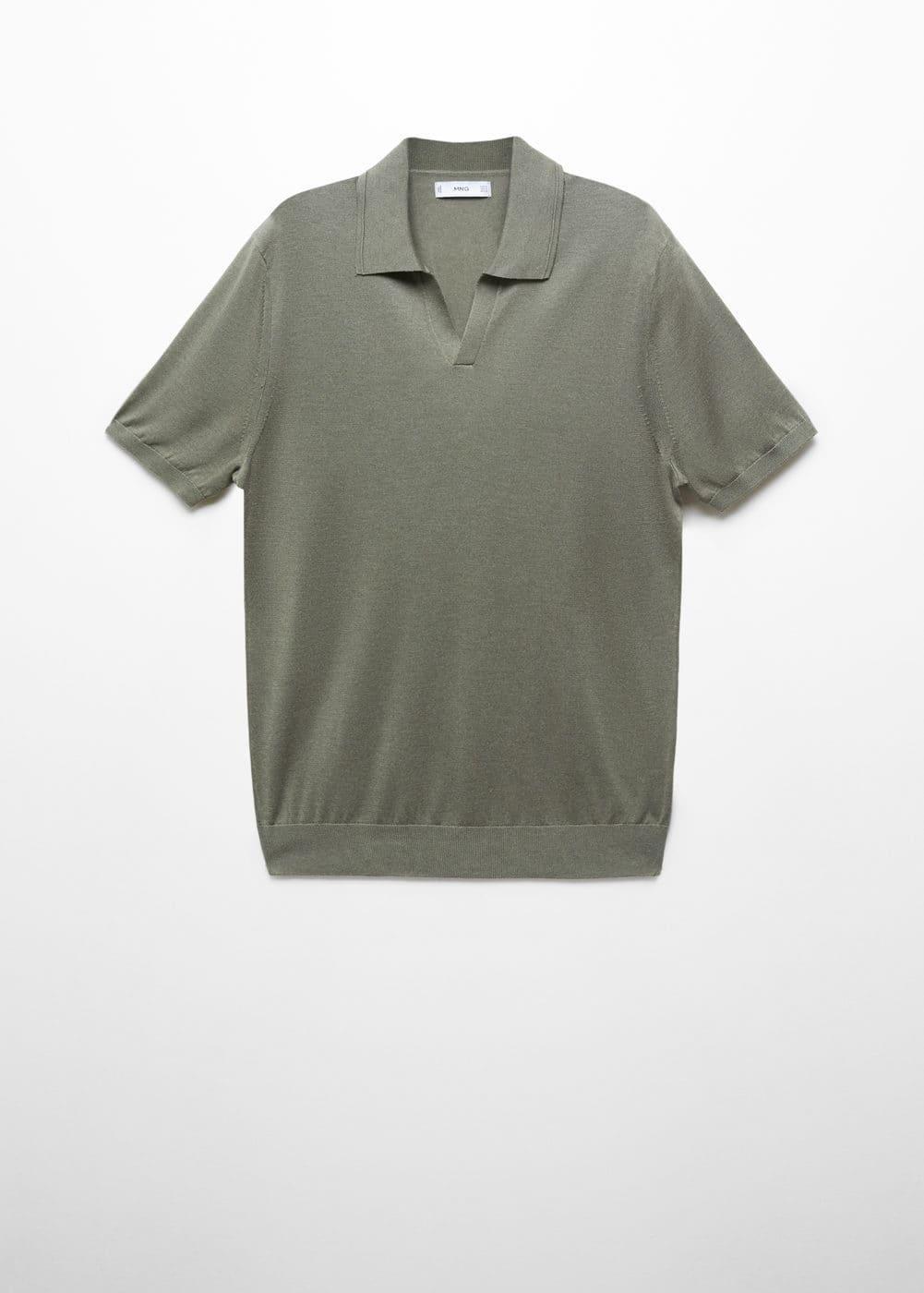 MANGO MAN - Short-sleeve knitted polo shirt forest greenMen Product Image