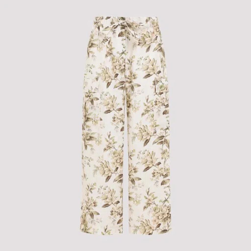 ZIMMERMANN Golden Relaxed Pocket Pant 0 In Sage Toile Floral Product Image