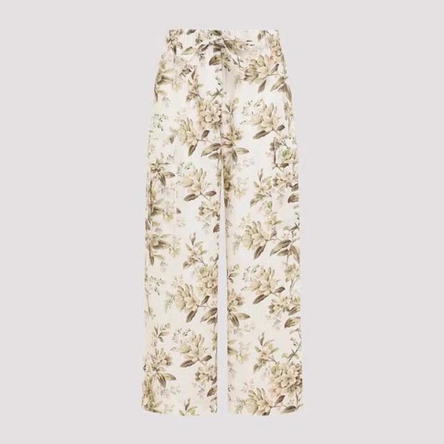 ZIMMERMANN Golden Relaxed Pocket Pant 0 In Sage Toile Floral Product Image