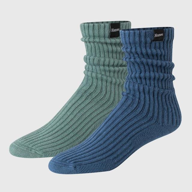 Hanes Originals Premium Mens SuperSoft Slouch Crew Socks 2pk 6-12 Product Image