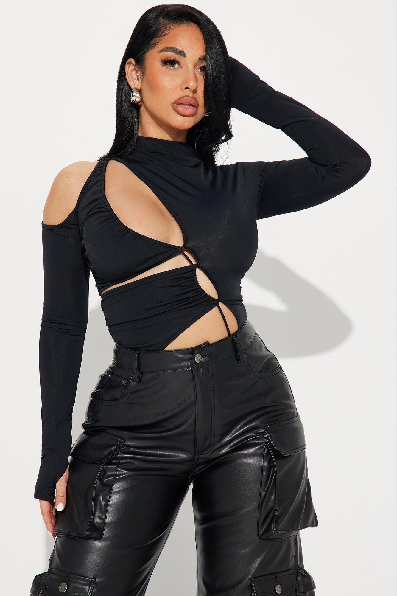 Say My Name Cut Out Bodysuit - Black Product Image