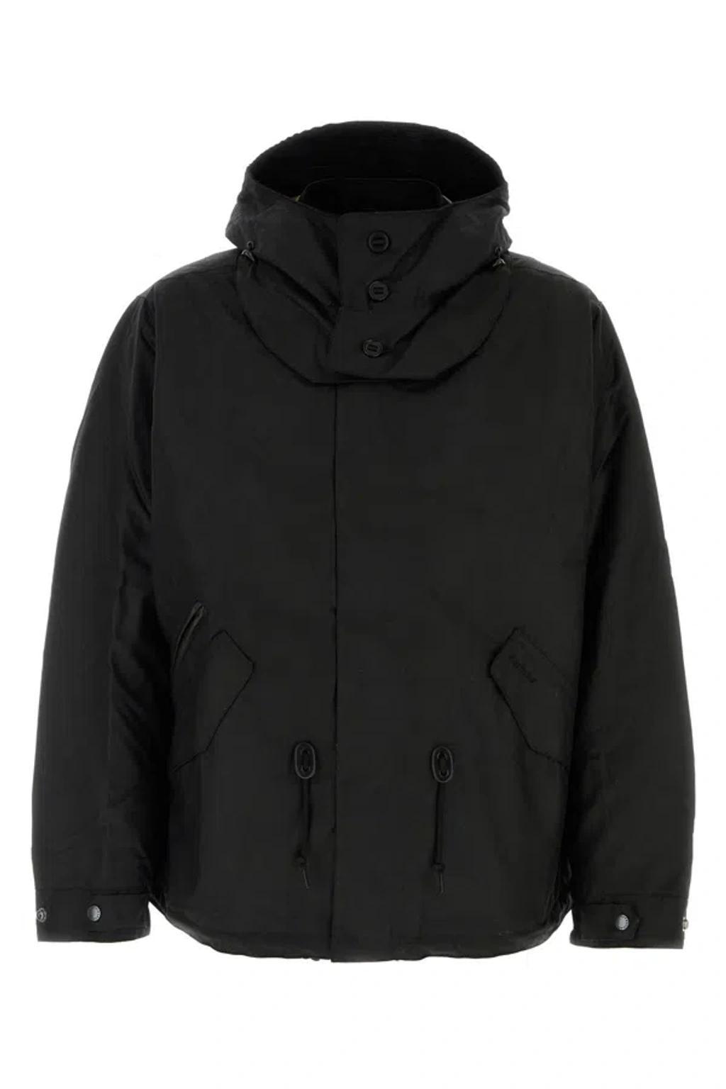 BARBOUR Short Wind Wax Parka-l Nd  Male In Black Product Image