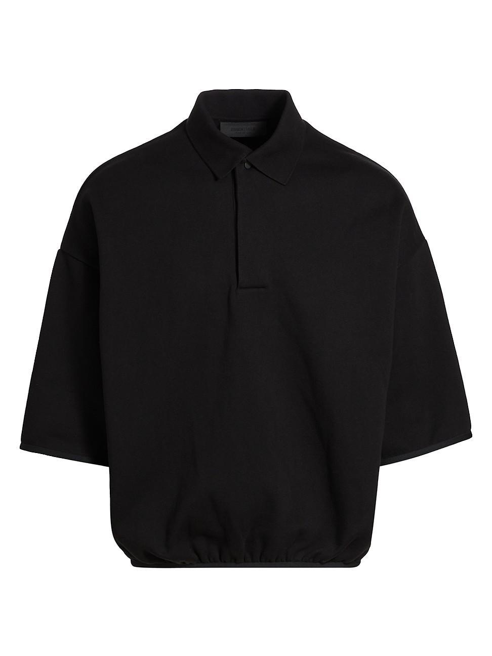 Mens Essentials Three-Quarter-Length-Sleeve Polo Shirt Product Image