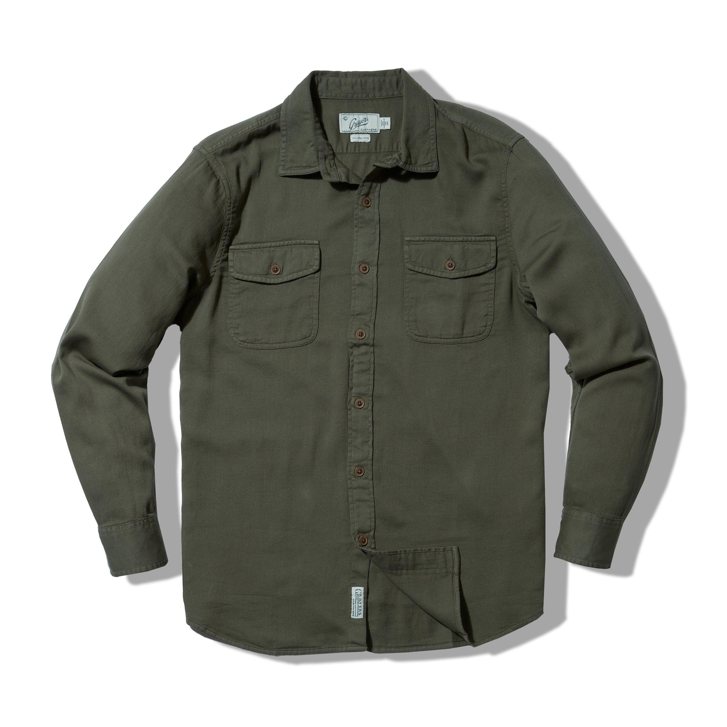 Bedford Textured Shirt - Olive Product Image