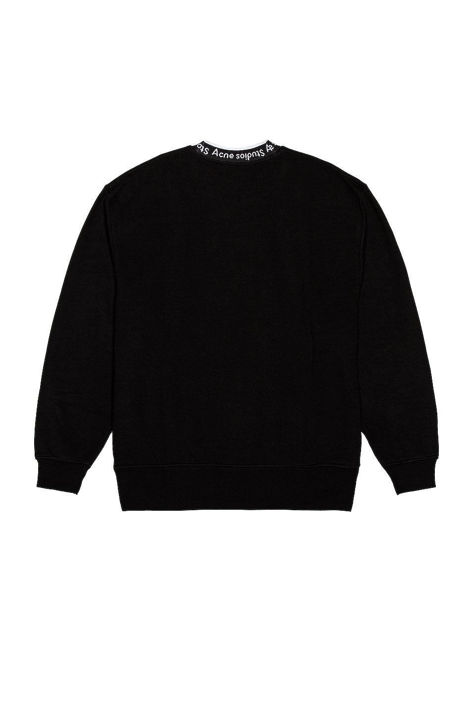 Acne Studios Logo Rib Sweatshirt in Black - Black. Size S (also in L). Product Image