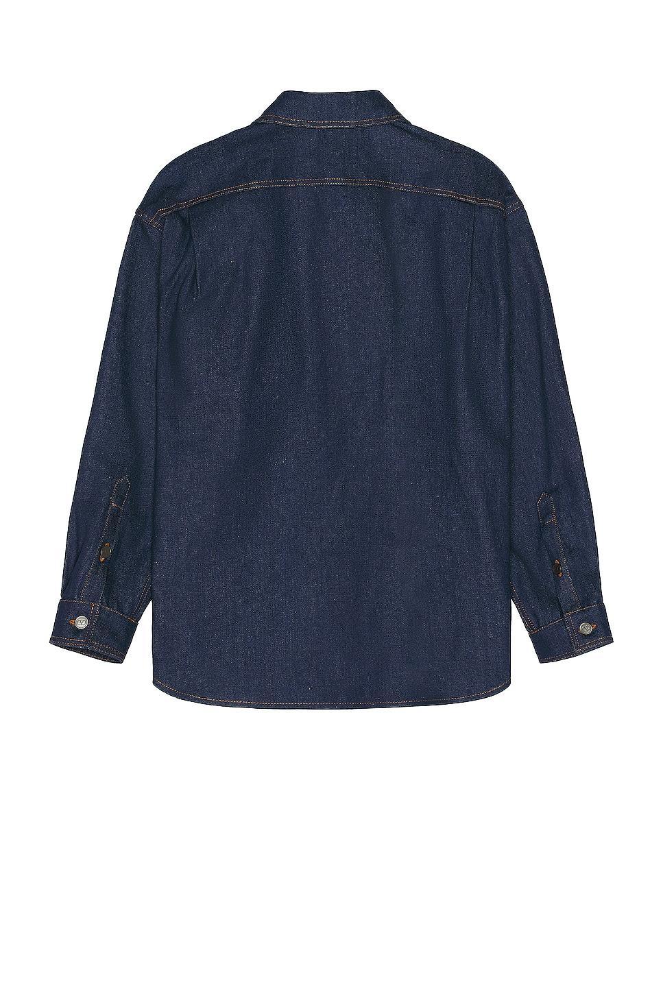 Valentino Denim Button Down Shirt Blue. (also in 46, 50). Product Image