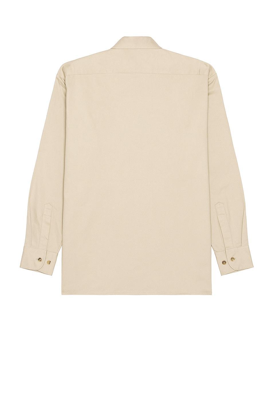 Ghiaia Cashmere Cotton Working Shirt in Tan Product Image