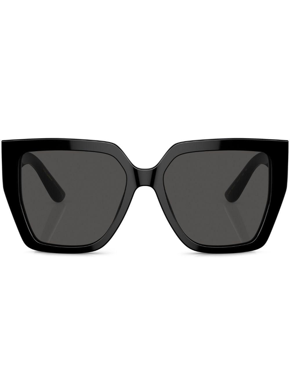 Tinted Square-frame Sunglasses In Black_dark_grey Product Image