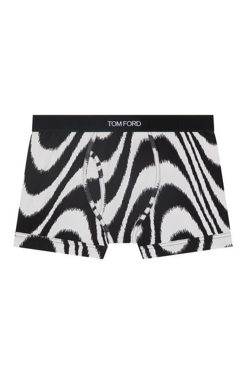 TOM FORD Zebra Stripe Cotton Stretch Jersey Boxer Briefs Product Image