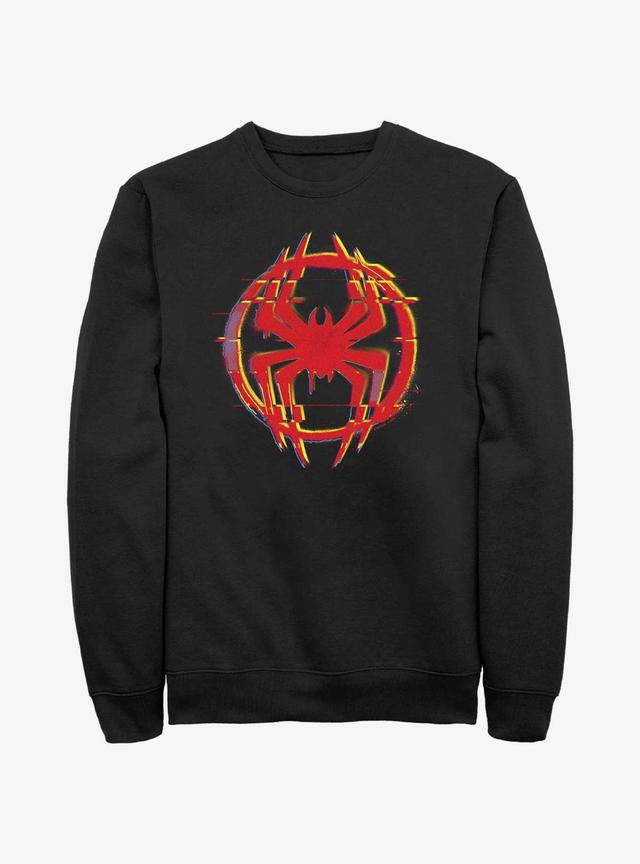 Marvel Spider-Man Glitchy Spider Symbol Sweatshirt Product Image