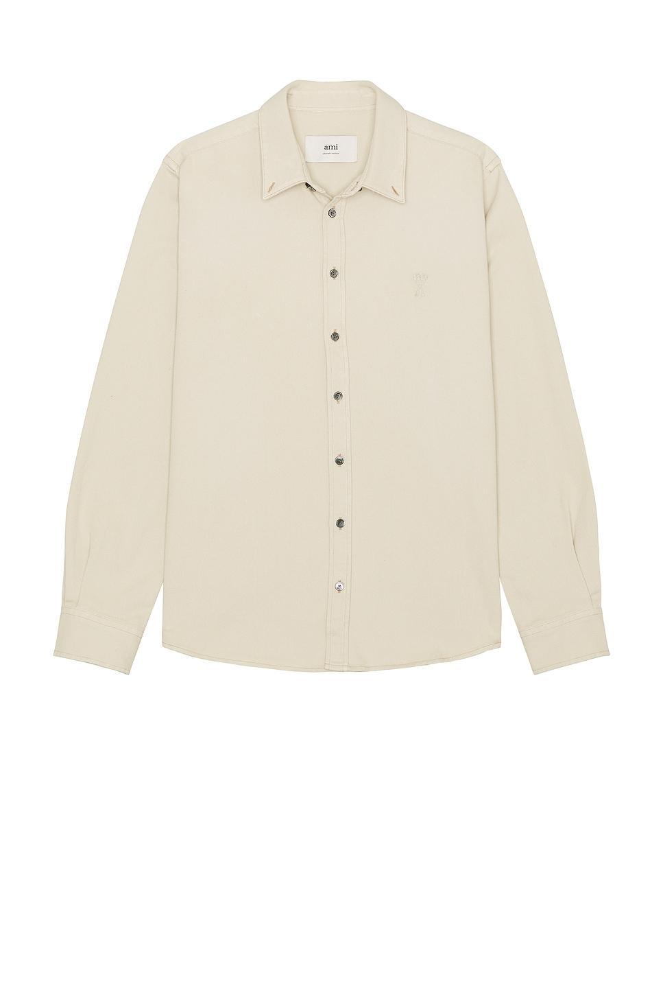 AMI ALEXANDRE MATTIUSSI Beige Ami De Cœur Shirt In Off White Product Image