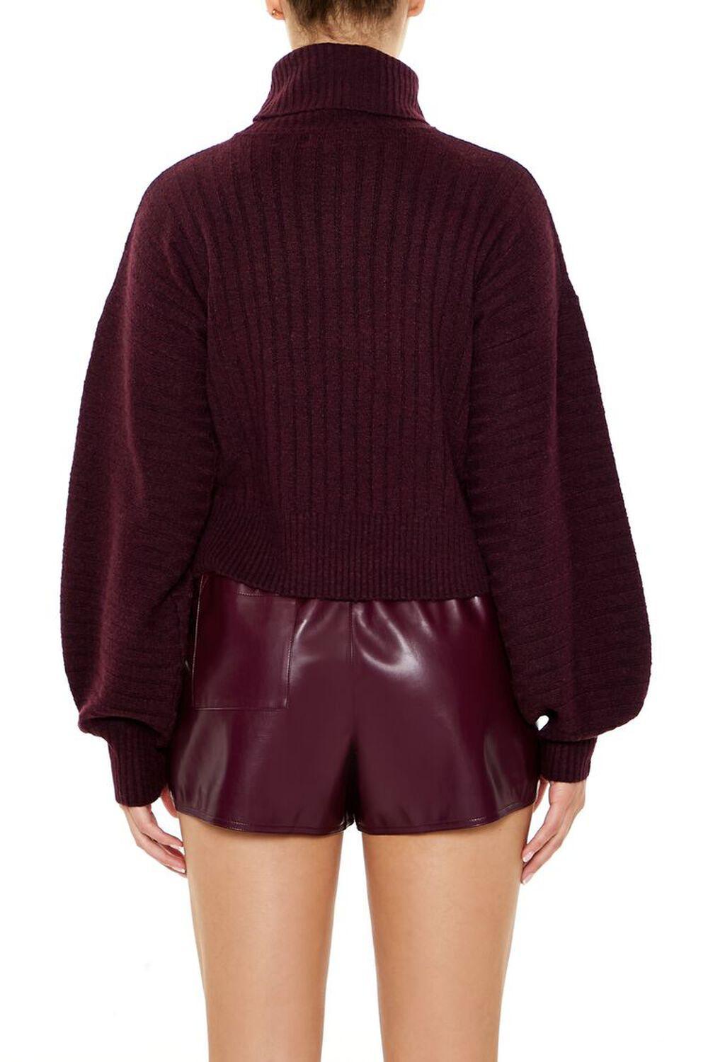 Turtleneck Balloon-Sleeve Sweater | Forever 21 Product Image