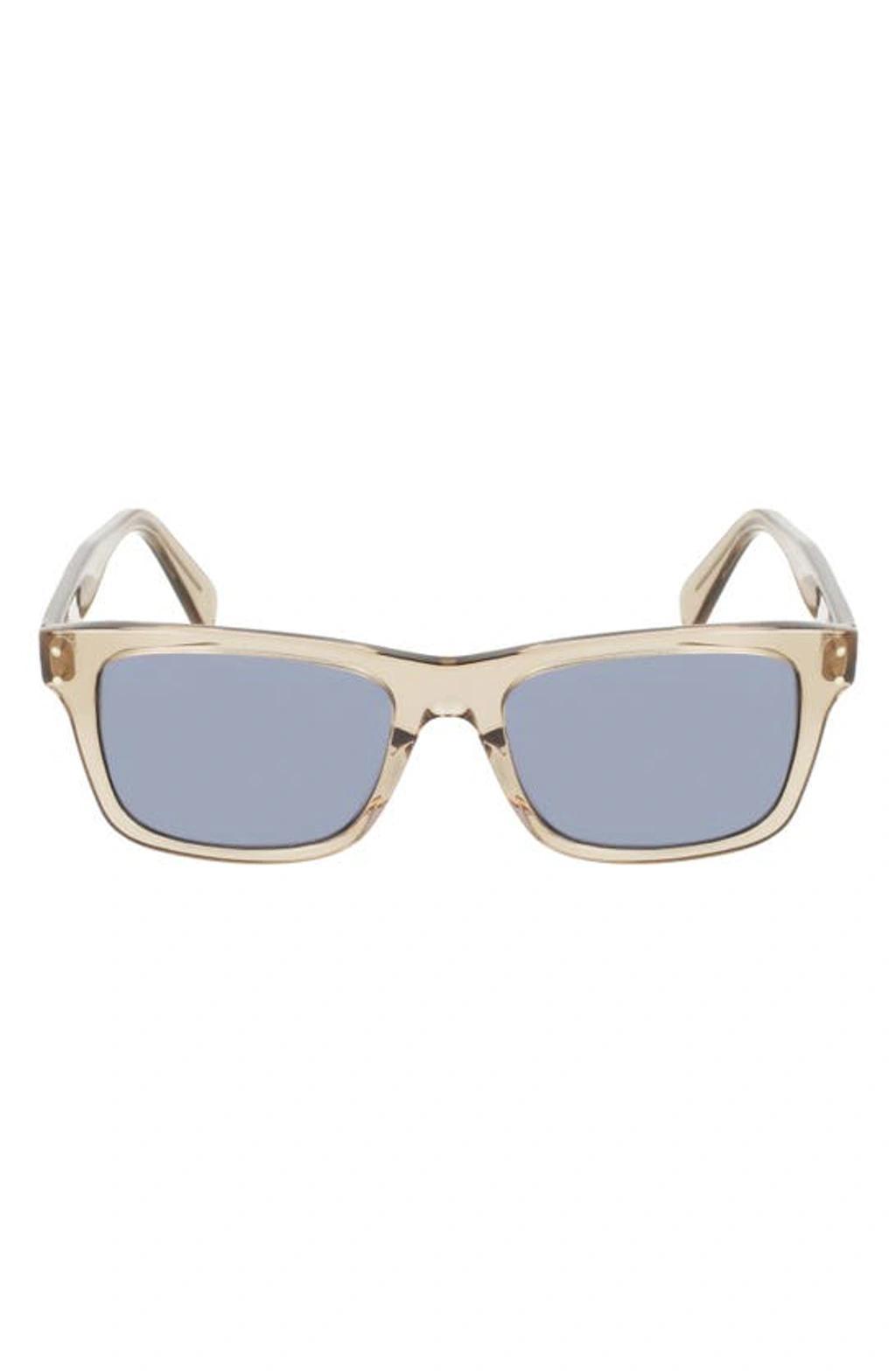 FERRAGAMO Gancini 54mm Rectangular Sunglasses In Transparent Sand Product Image