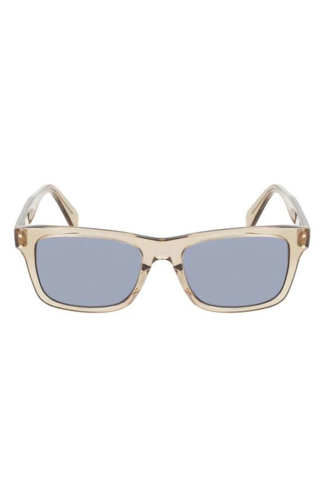 FERRAGAMO Gancini 54mm Rectangular Sunglasses In Transparent Sand Product Image