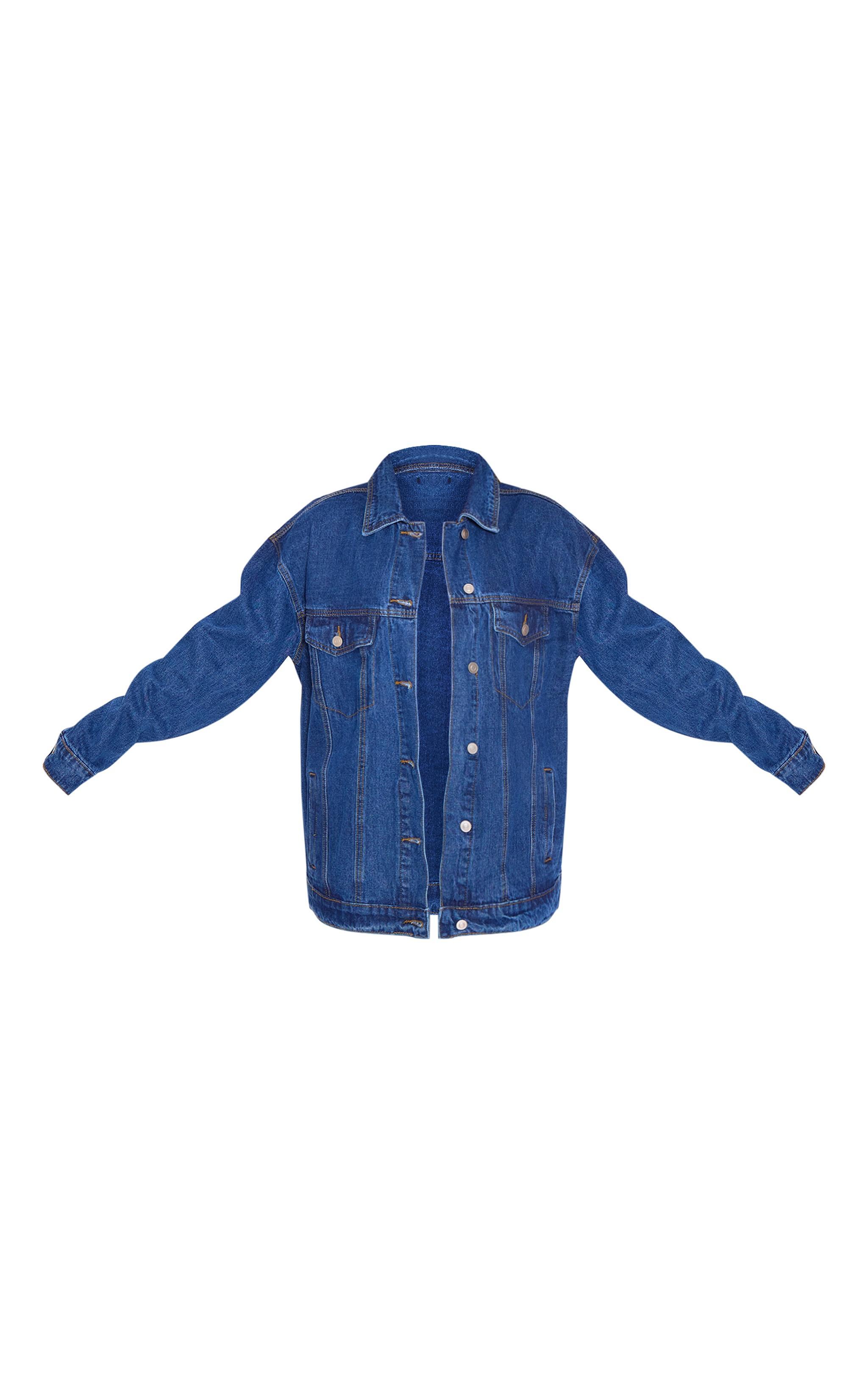 Indigo Oversized Denim Jacket Product Image