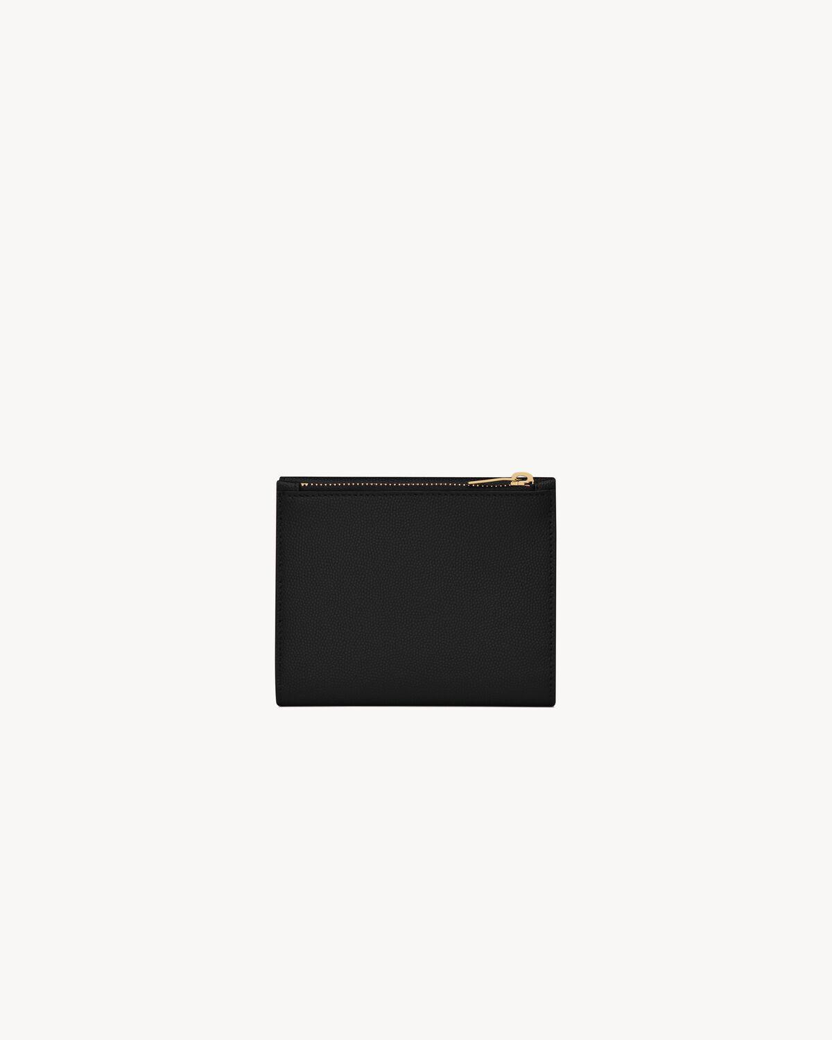 UPTOWN Compact wallet in grain de poudre leather | Saint Laurent | YSL.com Product Image