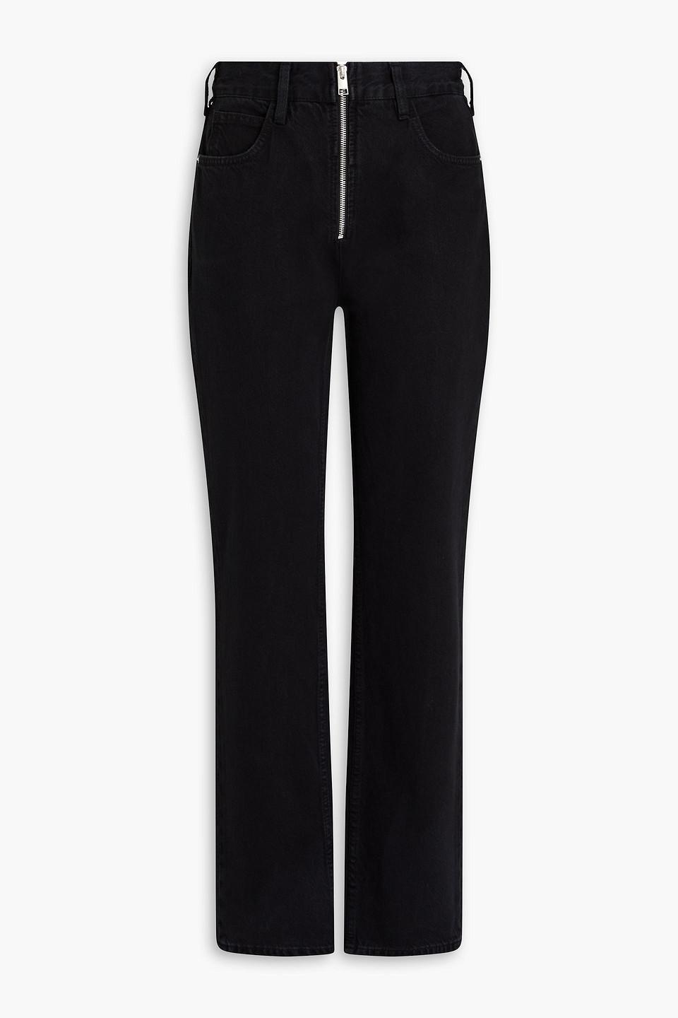 High-rise Straight-leg Jeans In Black product image