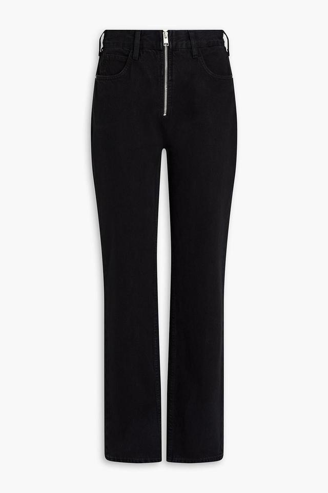 High-rise Straight-leg Jeans In Black Product Image