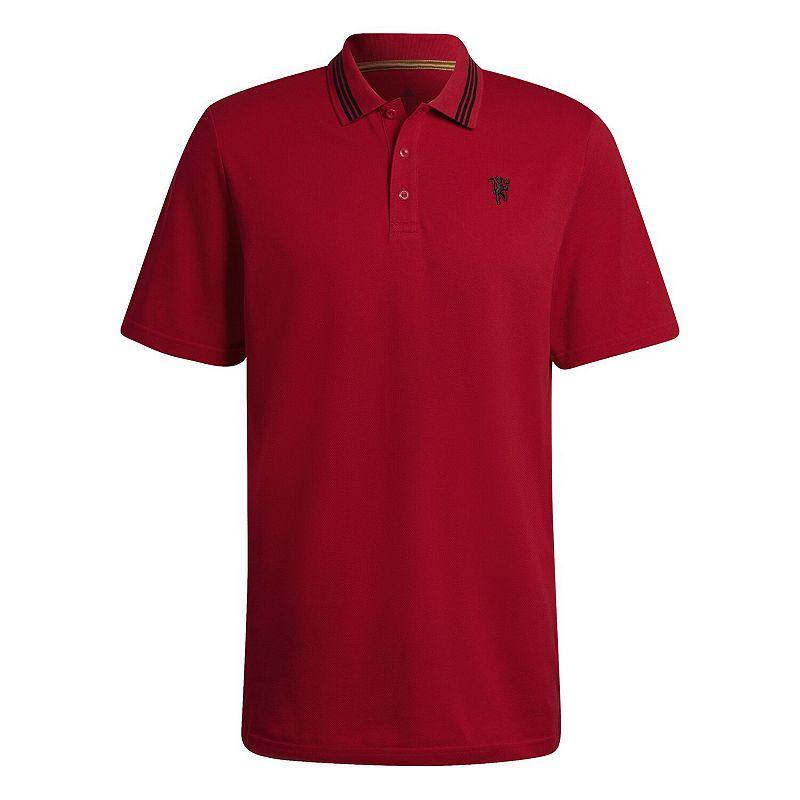 Mens adidas Red Manchester United Club Polo Shirt Product Image