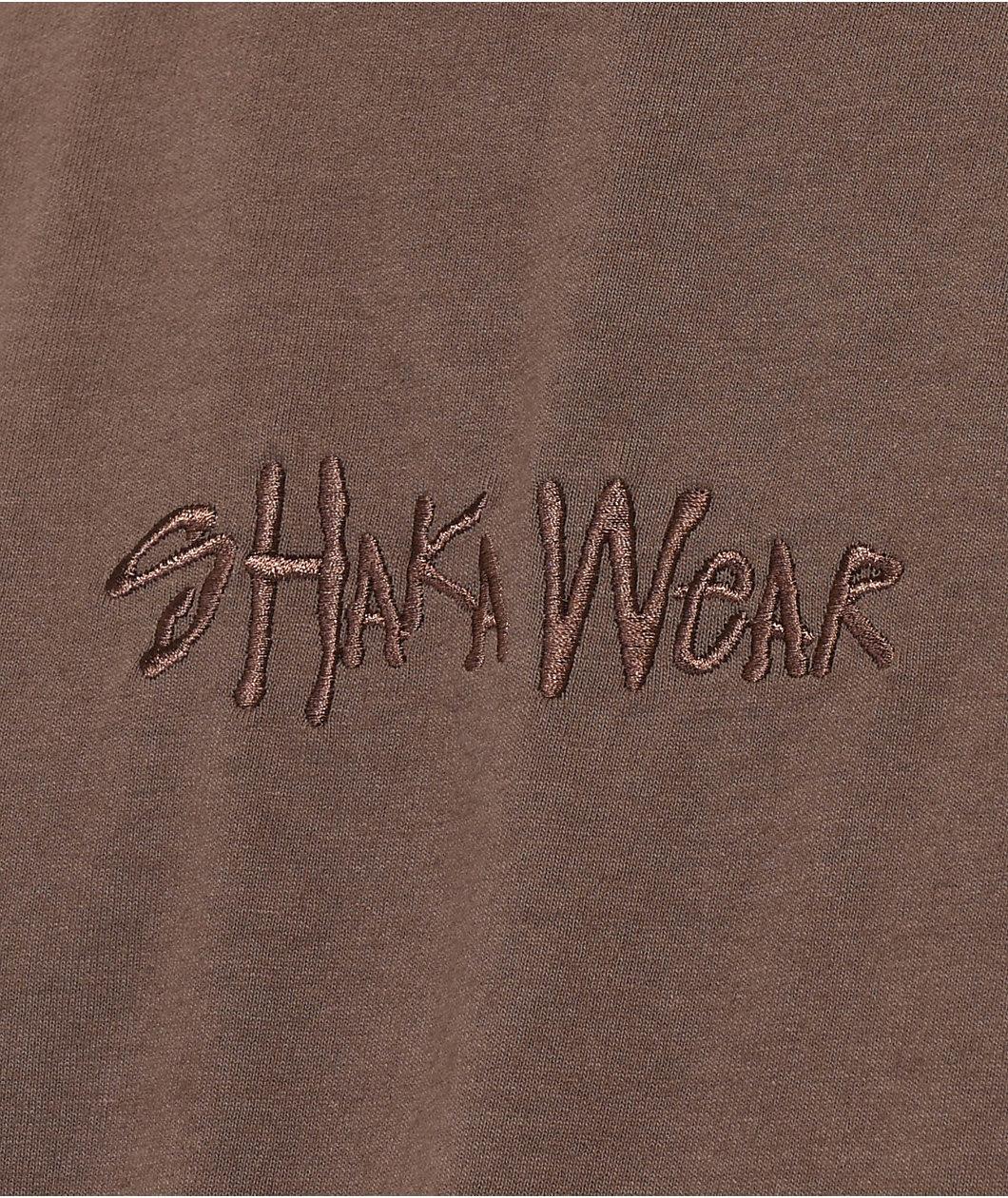 Shaka Wear Embroidered Logo Mocha T-Shirt Product Image