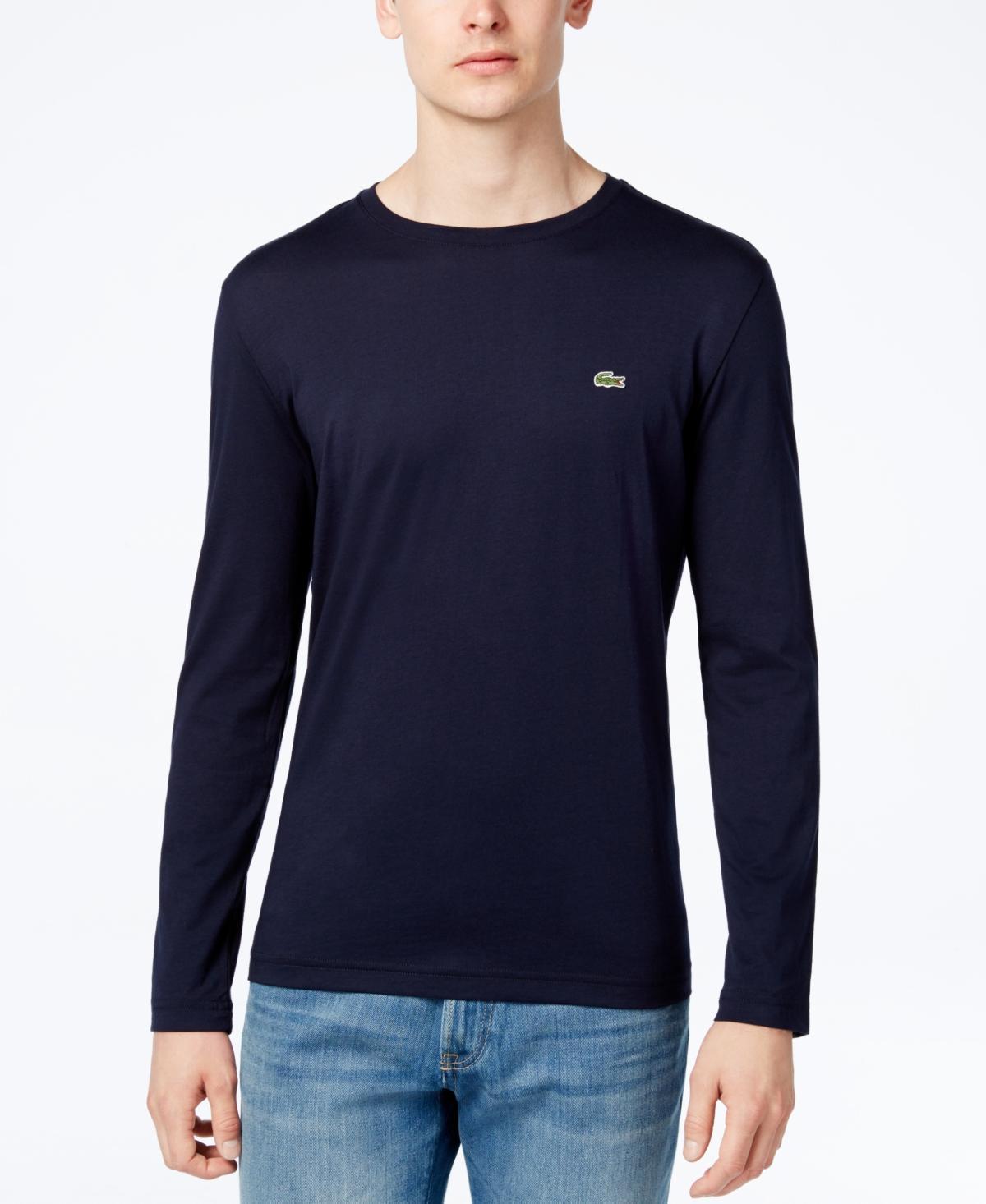 Mens Lacoste Long Sleeve Crew Neck Jersey T-Shirt Product Image