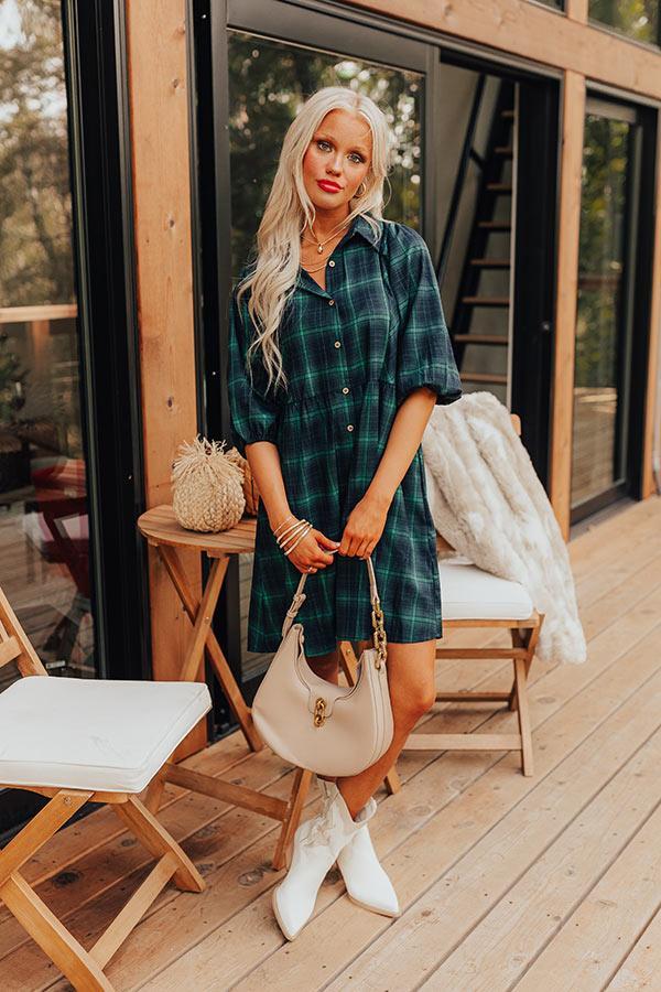 Pretty And Preppy Plaid Mini Dress Product Image