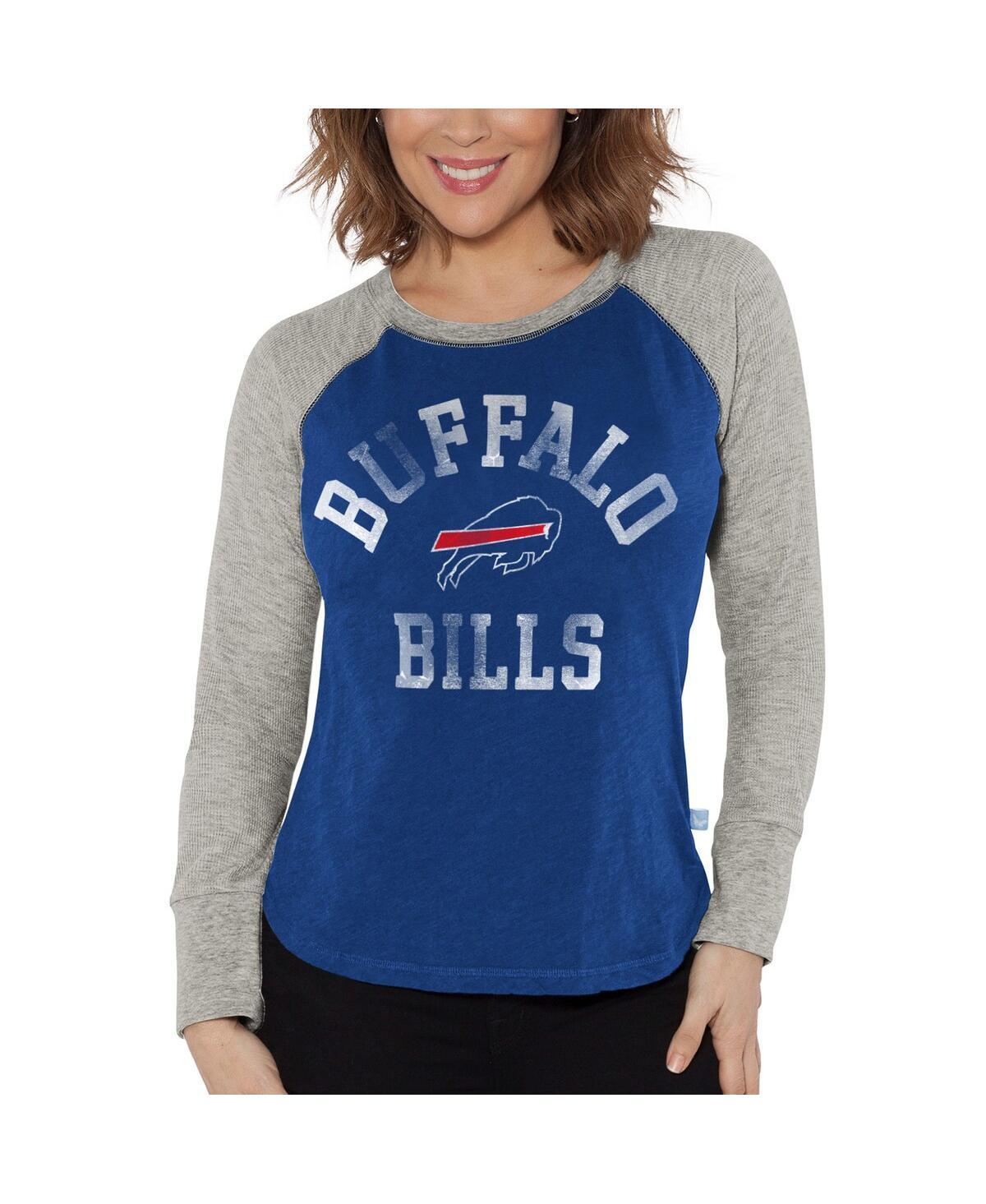 Womens G-iii 4Her by Carl Banks Royal Buffalo Bills Waffle Knit Raglan Long Sleeve T-shirt - Royal Product Image