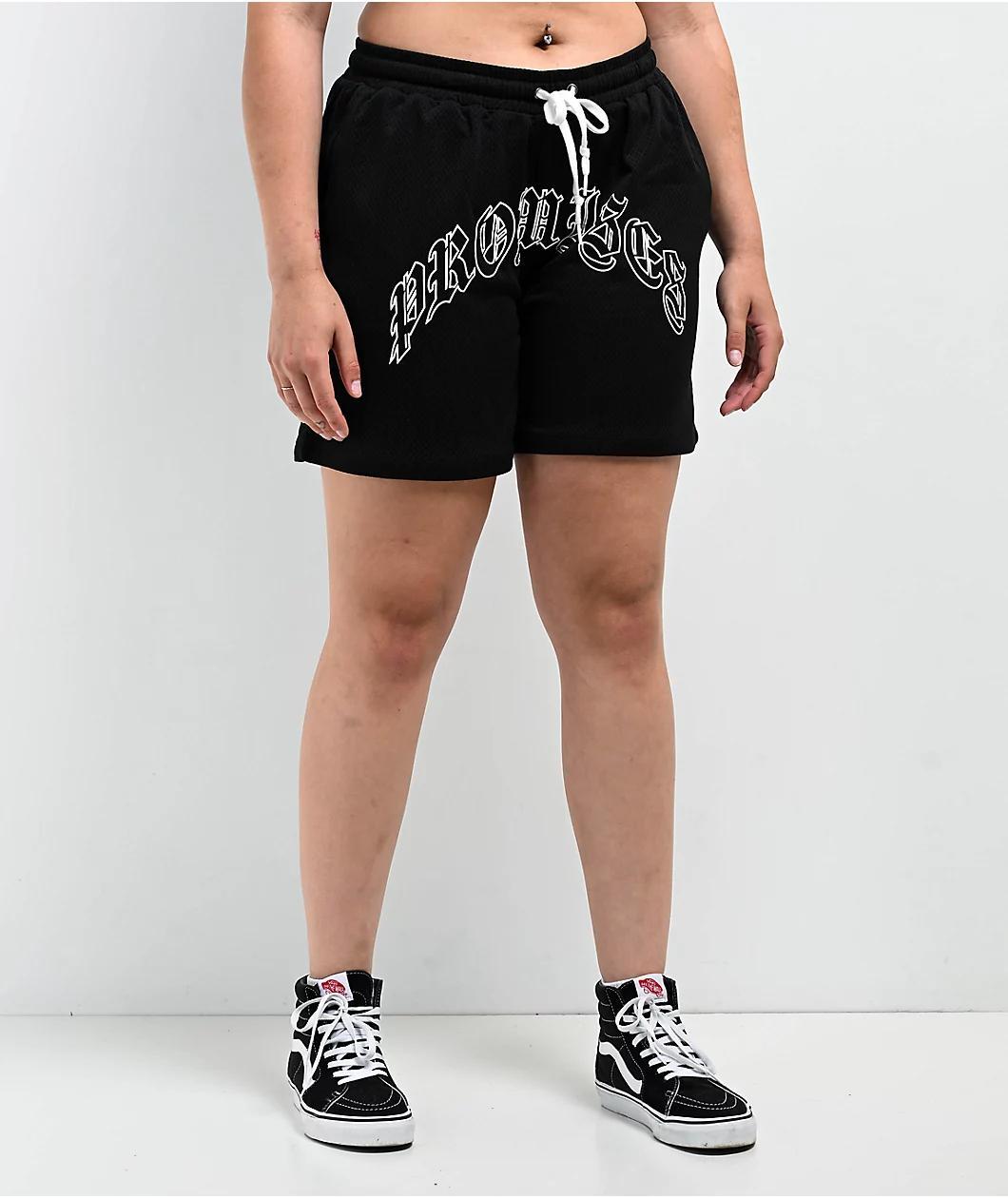 Broken Promises Enemy Black Mesh Shorts Product Image