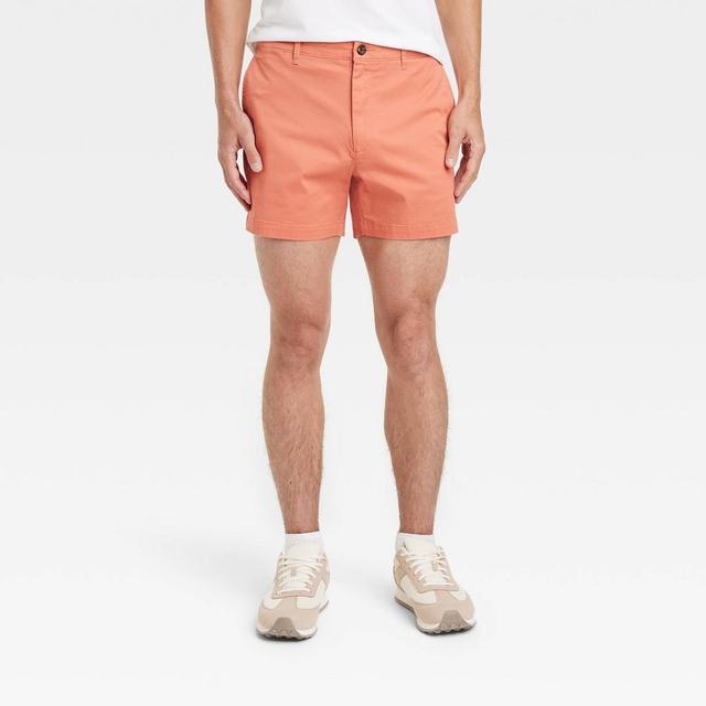 Mens 5 Slim Fit Flat Front Chino Shorts - Goodfellow & Co Product Image