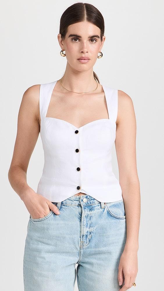 Reformation Kimberly Linen Top | Shopbop Product Image