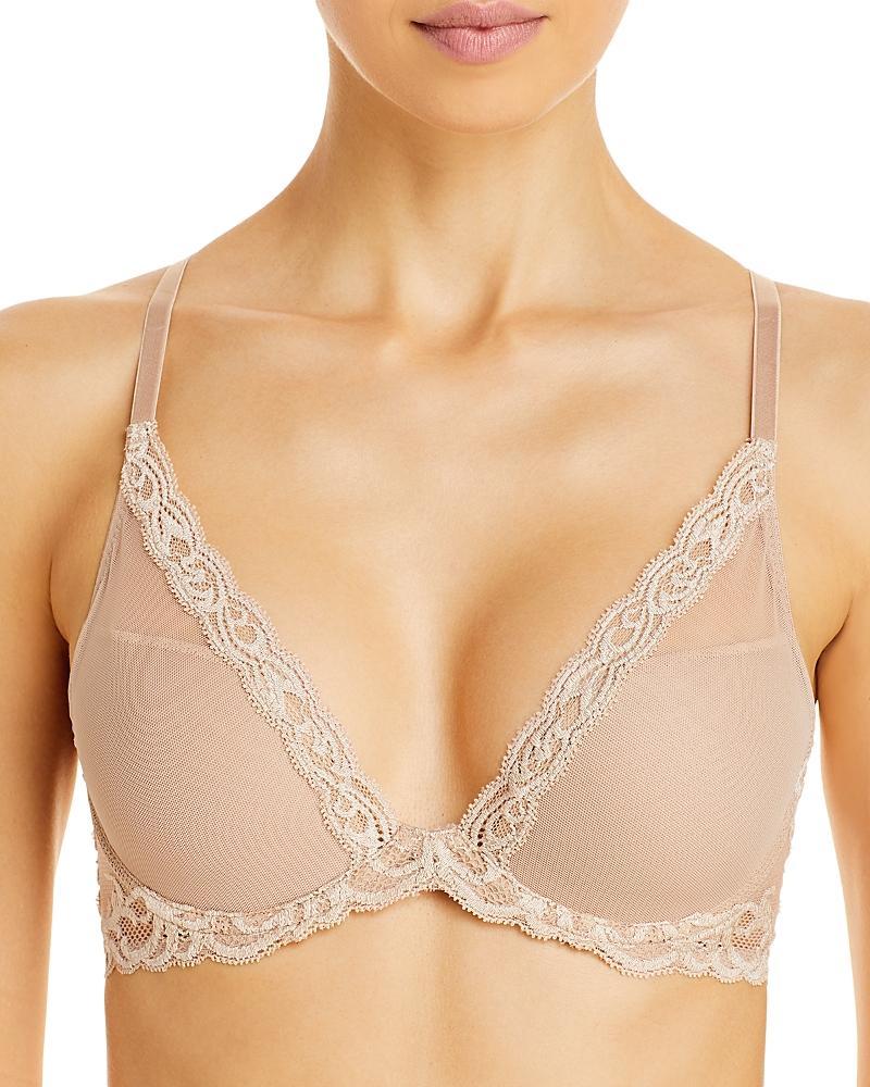 Natori Feathers Contour Plunge Bra 730023 (Ash ) Women's Bra Product Image