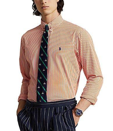 Polo Ralph Lauren Classic Fit Striped Stretch Poplin Shirt Product Image