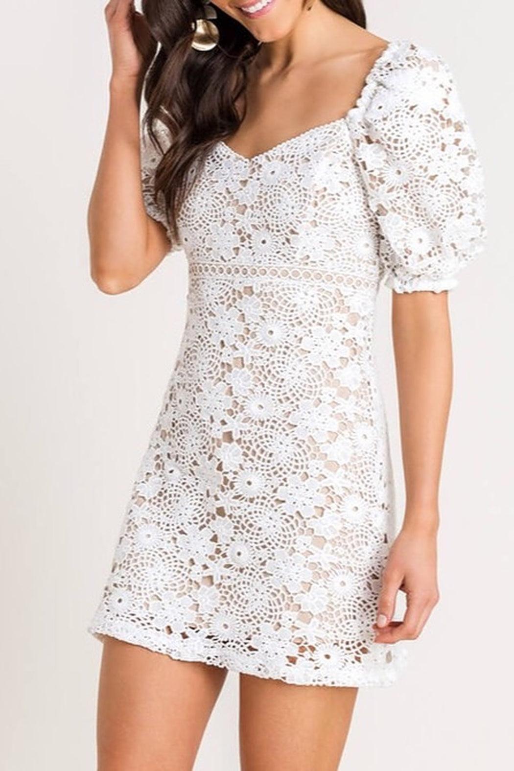 Lace Sweetheart Mini Dress Product Image