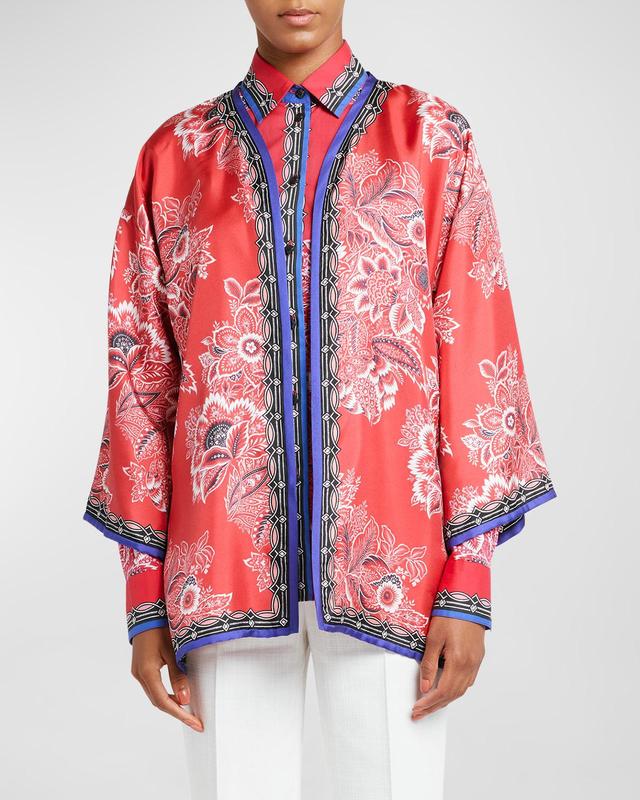 Womens Silk Bandana Cardigan Product Image