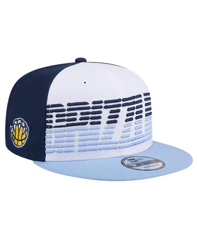 Mens New Era White/Light Blue Memphis Grizzlies Throwback Gradient Tech Font 9FIFTY Snapback Hat Product Image