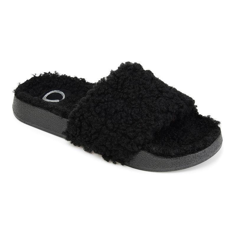 Journee Collection Haimi Womens Slide Sandals Black Product Image