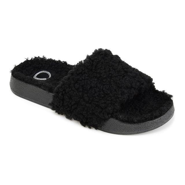 Journee Collection Haimi Womens Slide Sandals Black Product Image