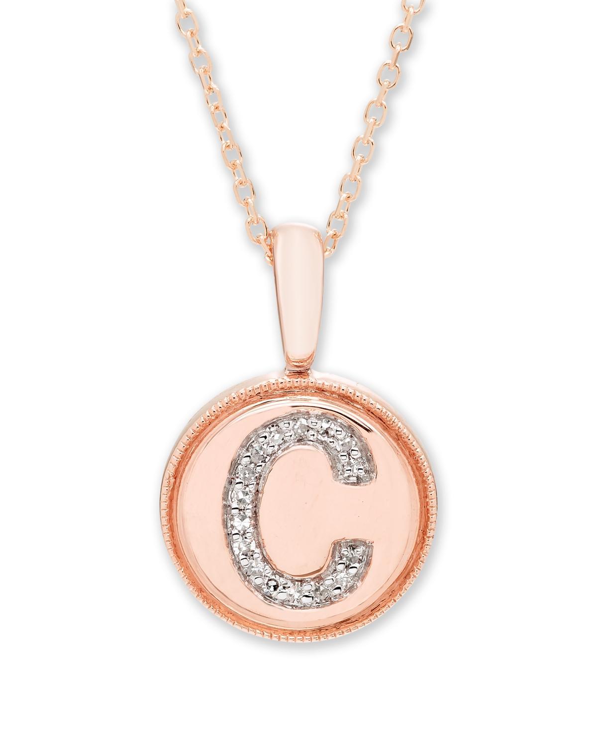 Diamond Accent Initial Pendant in 14k Rose - L Product Image