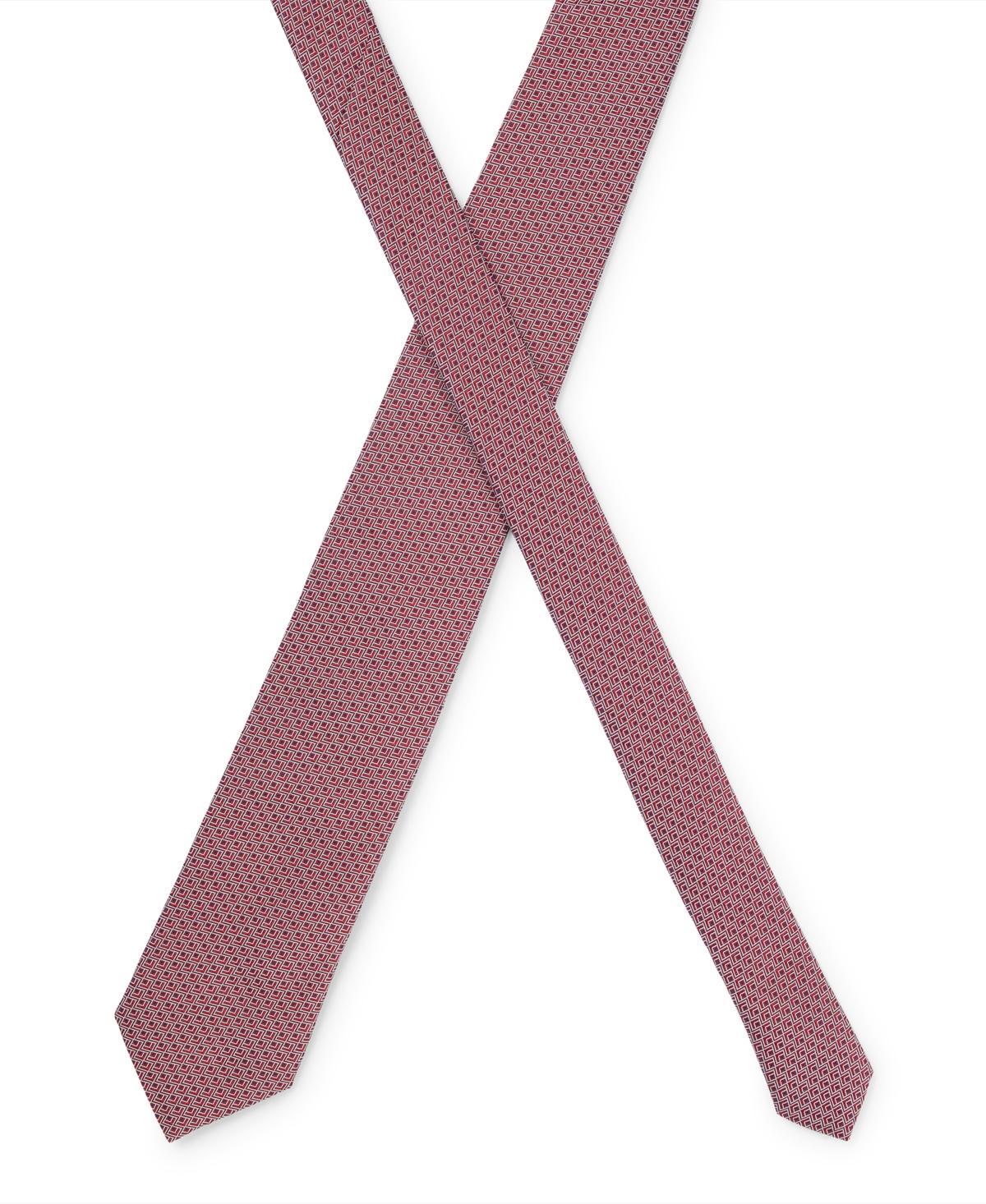 Mens Patterned Tie In Silk-Blend Jacquard Product Image