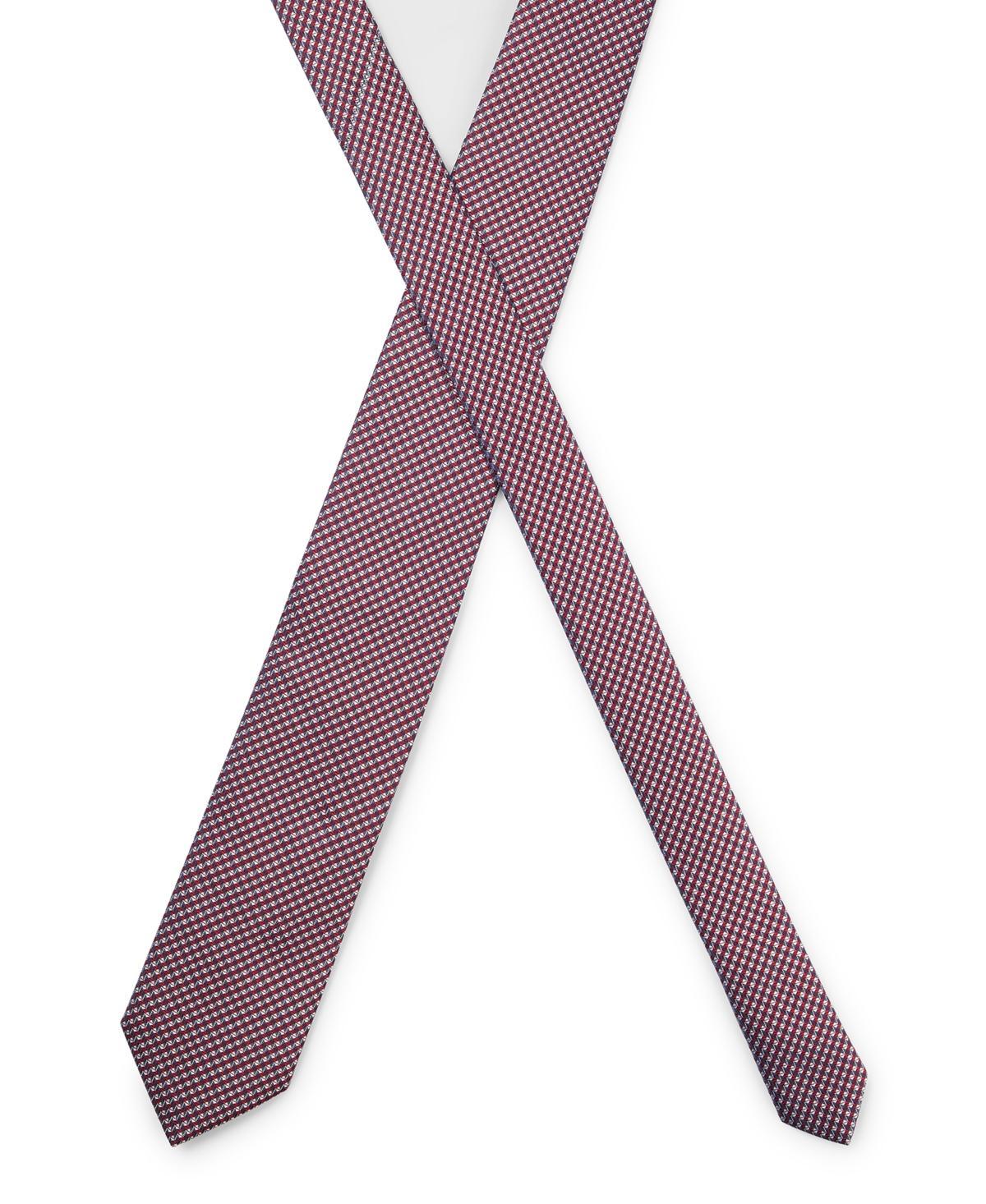 Mens Silk-Blend Tie With Jacquard Pattern Product Image