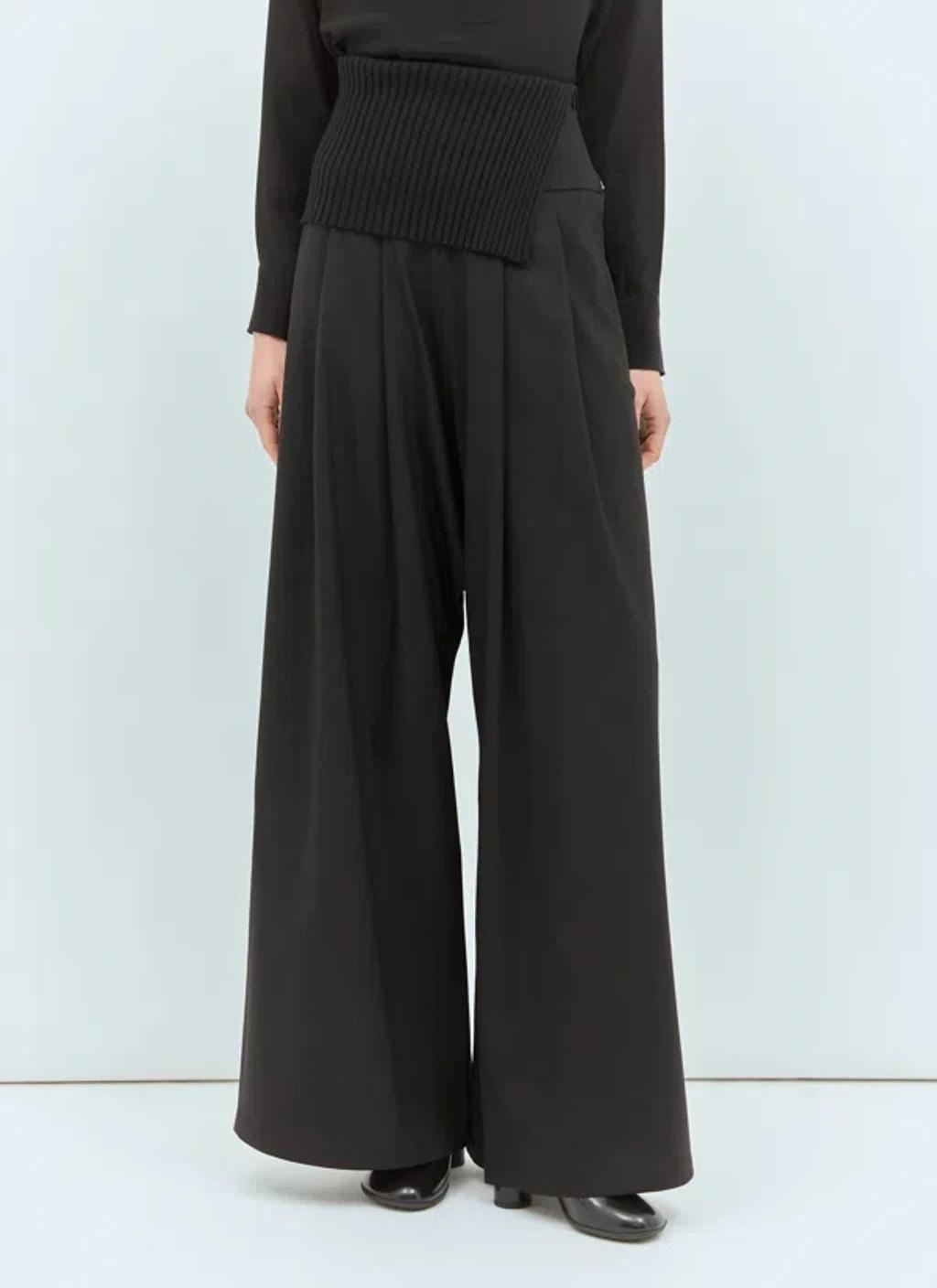 MAX MARA Women Long Stretch Wool Pants In Black product image