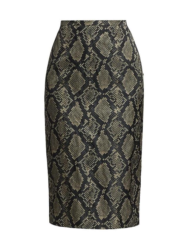 Womens Alcuno Python-Print Pencil Skirt Product Image