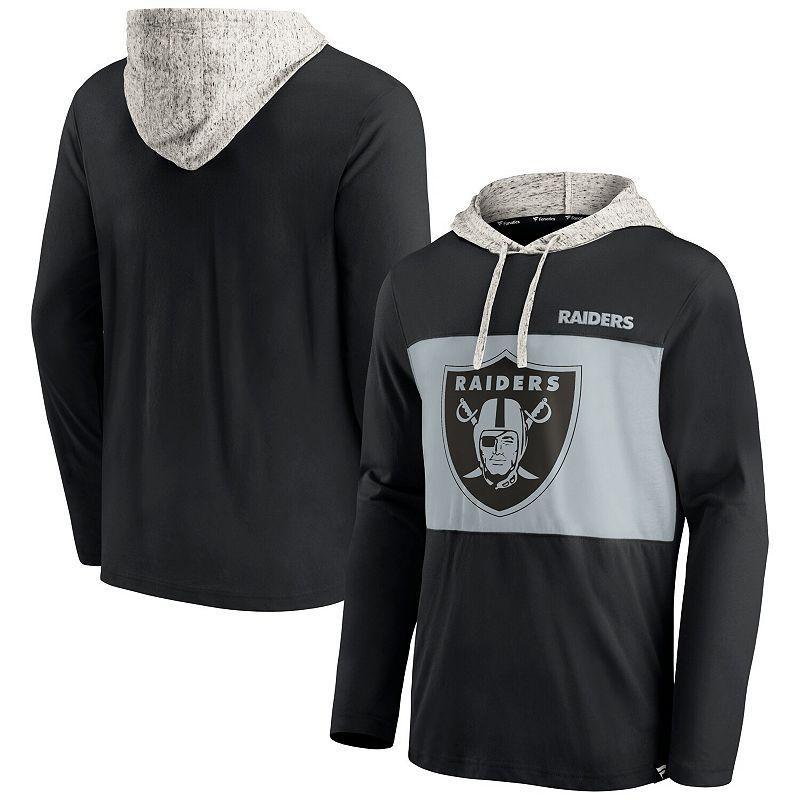 Mens Fanatics Branded Black Las Vegas Raiders Long Sleeve Hoodie T-Shirt Product Image