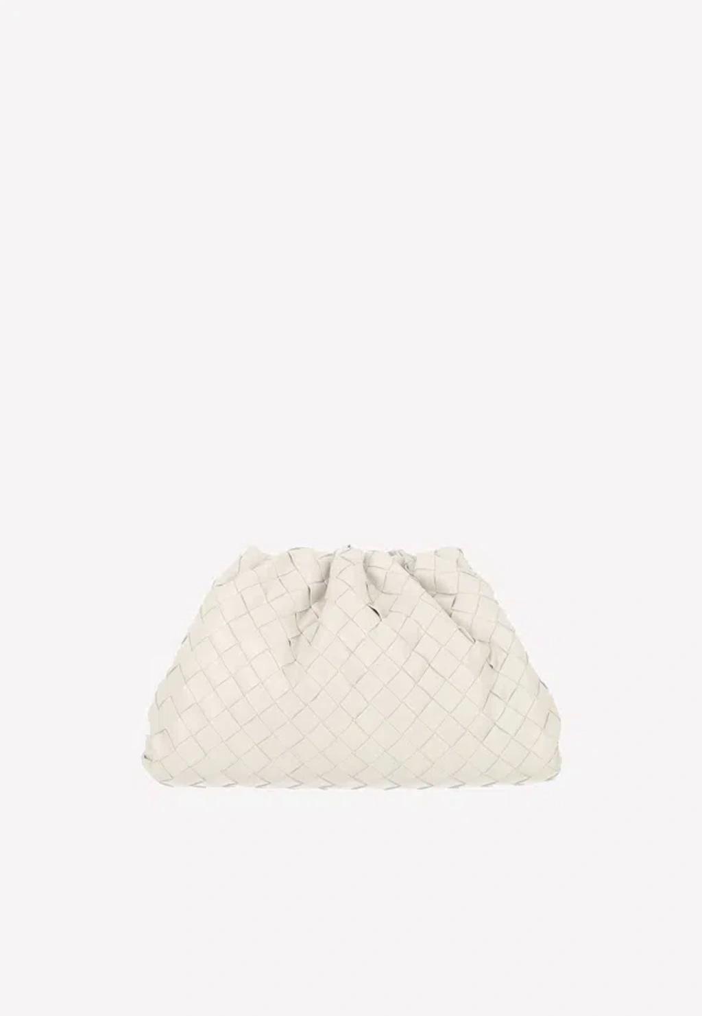 BOTTEGA VENETA Teen Intrecciato Clutch Bag In Ivory Product Image