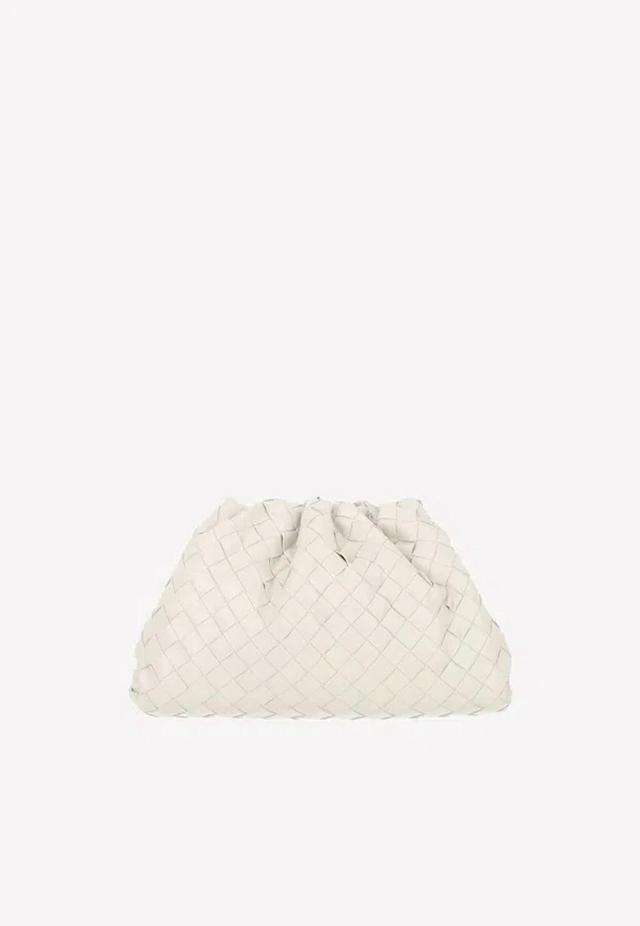 BOTTEGA VENETA Teen Intrecciato Clutch Bag In Ivory Product Image