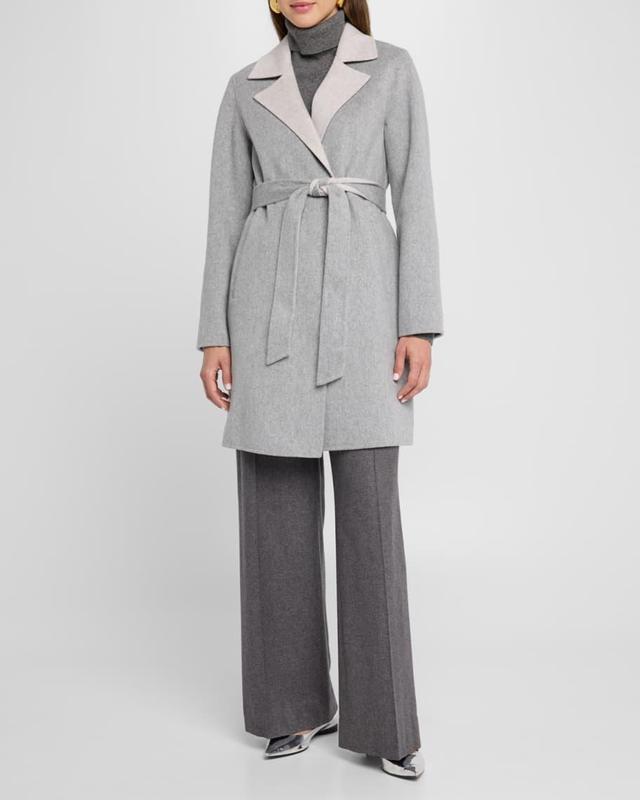 Cashmere-Blend Wrap Coat Product Image