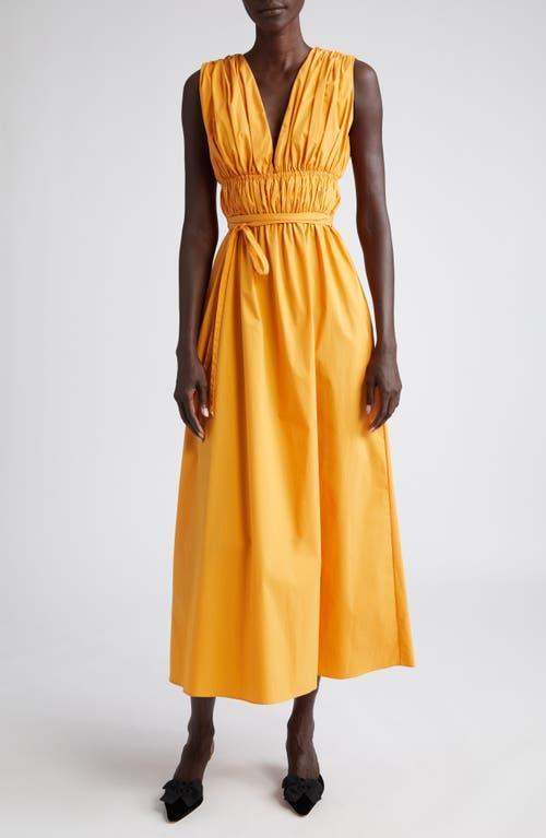 Altuzarra Fiona Ruched Sleeveless Stretch Cotton Dress Product Image