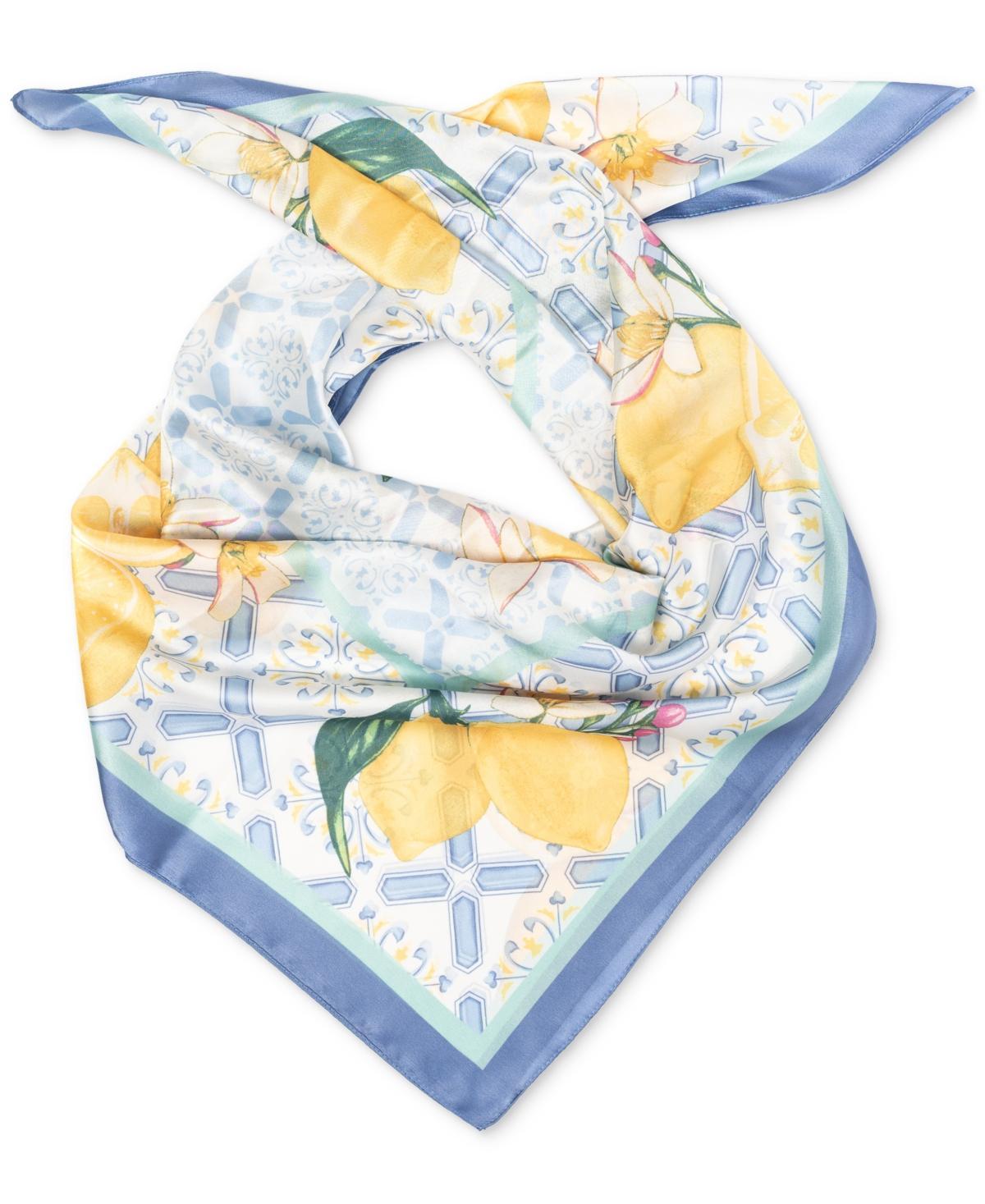 Giani Bernini Womens Lemon Fresh Printed Square Scarf - Blue Product Image